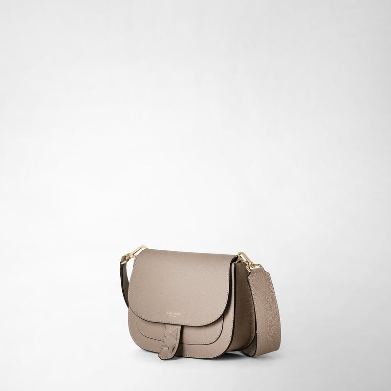Serapian Borsa luna crossbody in pelle rugiada sahara In Saldo
