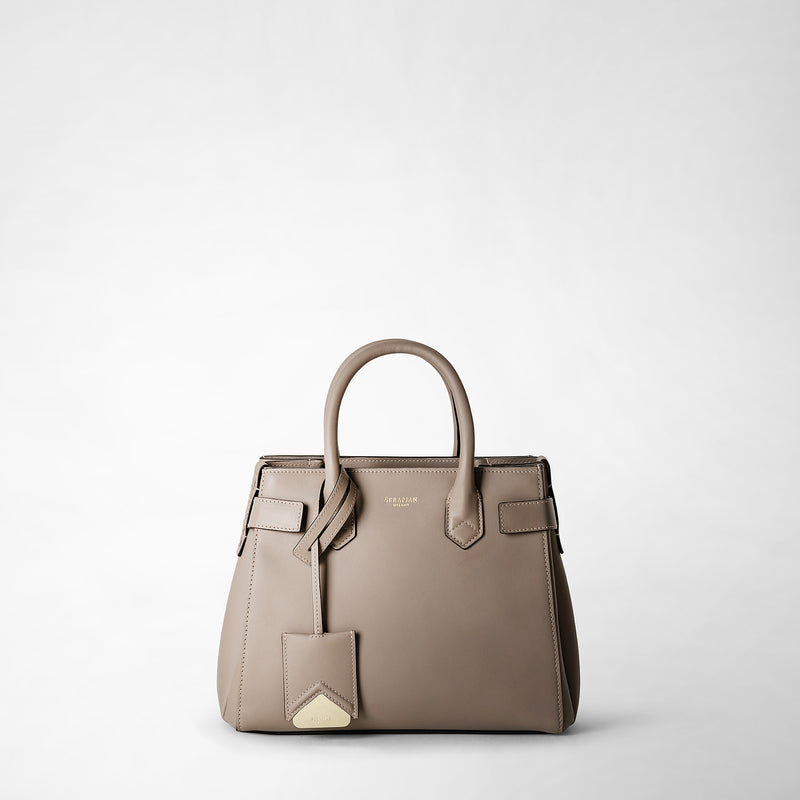 Serapian Meline' handbag in seta leather sahara Nuovo