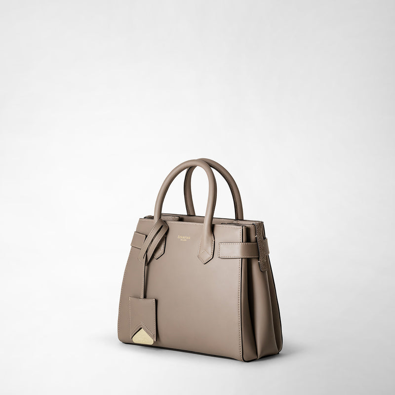 Serapian Meline' handbag in seta leather sahara Nuovo