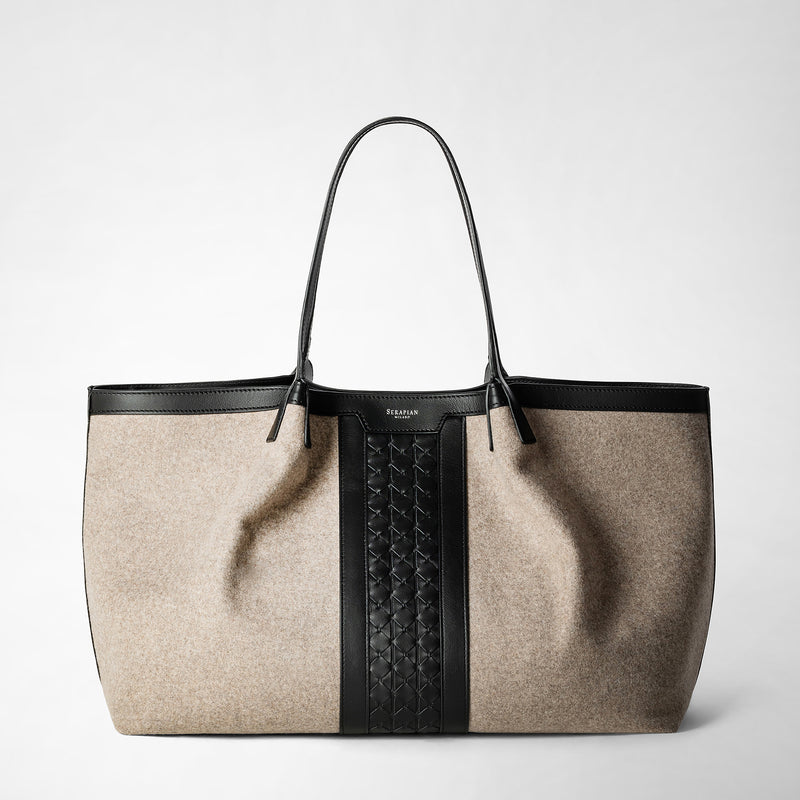 Serapian BORSA SECRET TOTE IN LANA E MOSAICO Spedizione Gratuita