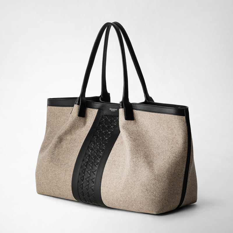 Serapian BORSA SECRET TOTE IN LANA E MOSAICO Spedizione Gratuita
