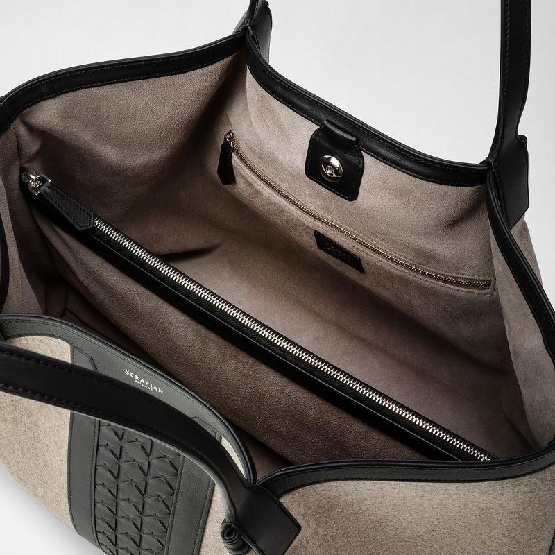 Serapian BORSA SECRET TOTE IN LANA E MOSAICO Spedizione Gratuita