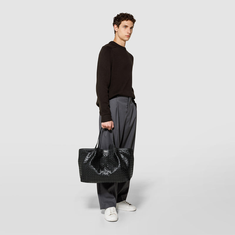 Serapian Secret tote bag in mosaico black Promozione Limitata