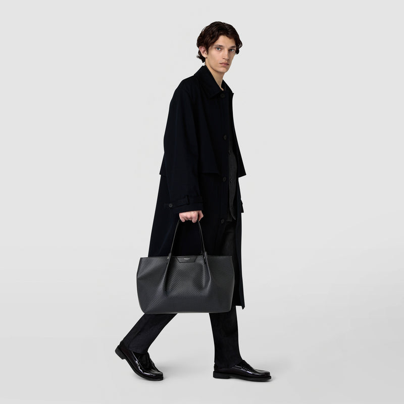 Serapian Tote bag secret in stepan asfalto-nero Fino Al -60%