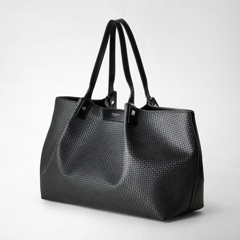 Serapian Tote bag secret in stepan asfalto-nero Fino Al -60%