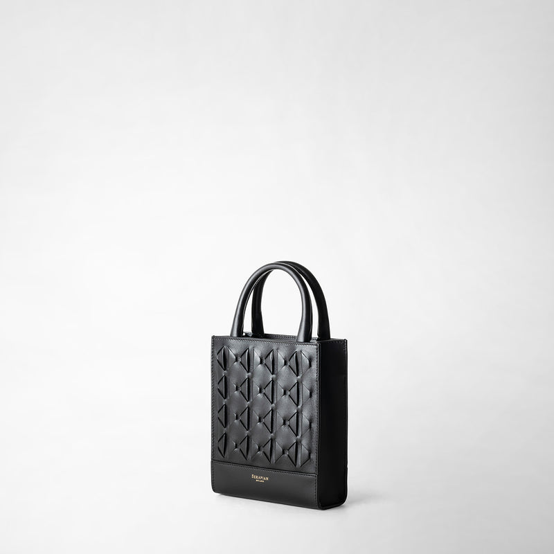 Serapian Borsa 1928 tote mini in mosaico nero In Vendita