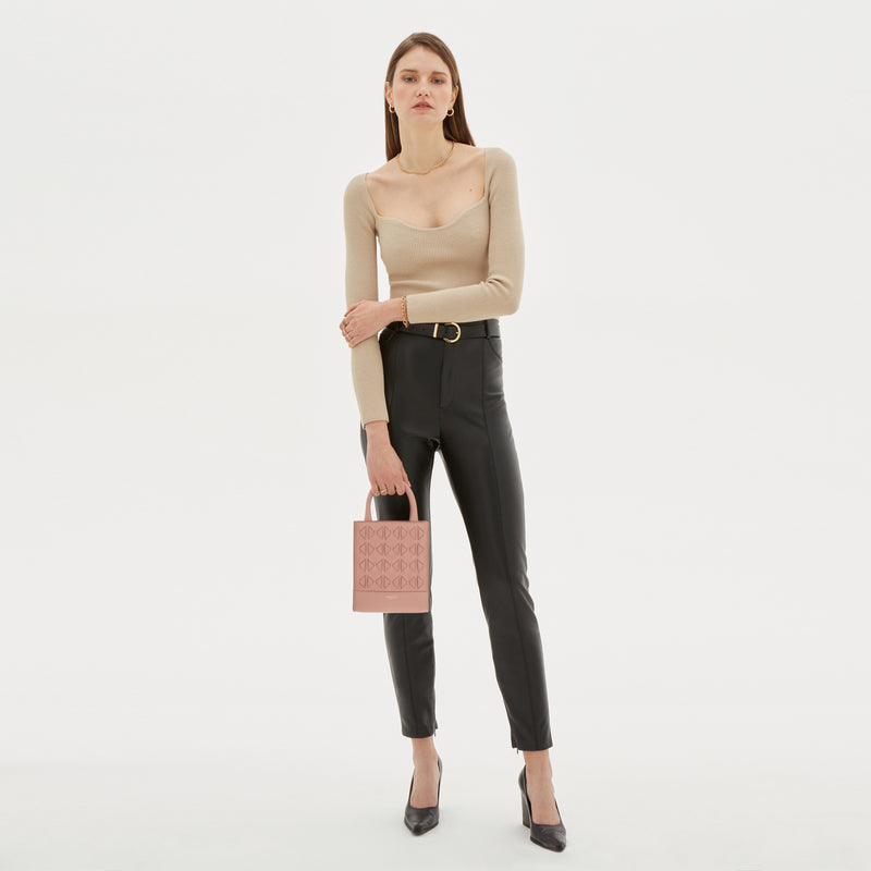 Serapian Borsa 1928 tote mini in mosaico blush Saldi