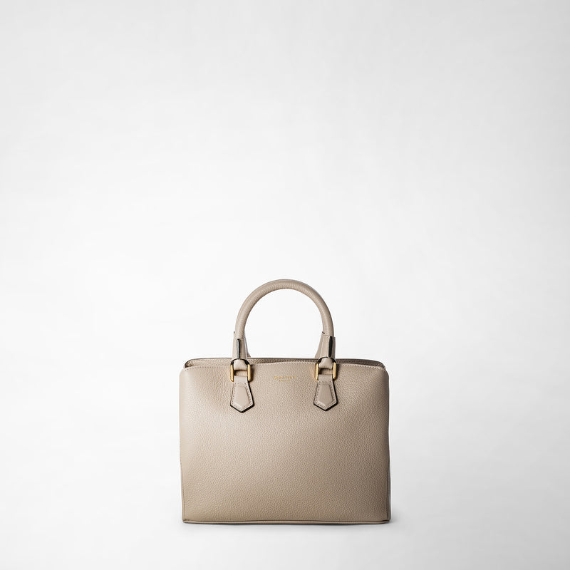 Serapian small luna handbag in rugiada leather sahara Hotsell