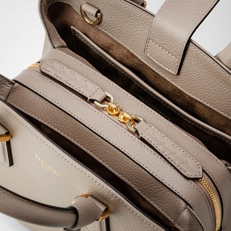 Serapian small luna handbag in rugiada leather sahara Hotsell