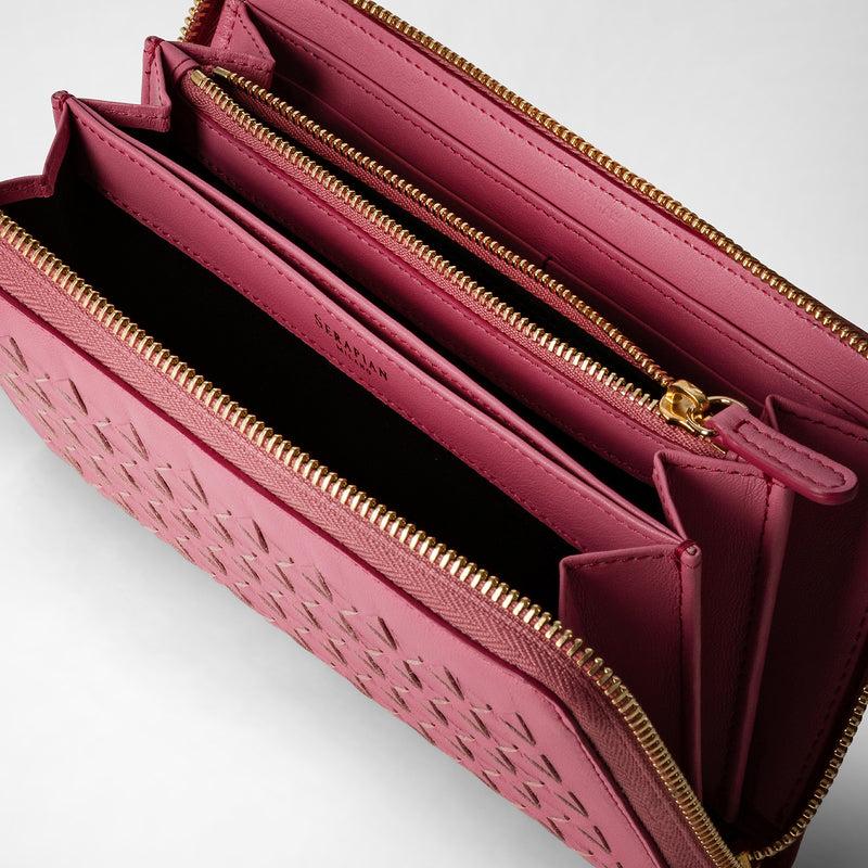 Serapian Zip-around wallet in mosaico petal Vendite Flash