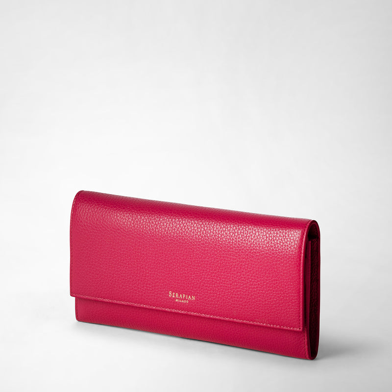 Serapian Continental wallet in rugiada leather petal Italy