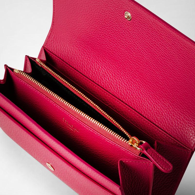 Serapian Continental wallet in rugiada leather petal Italy