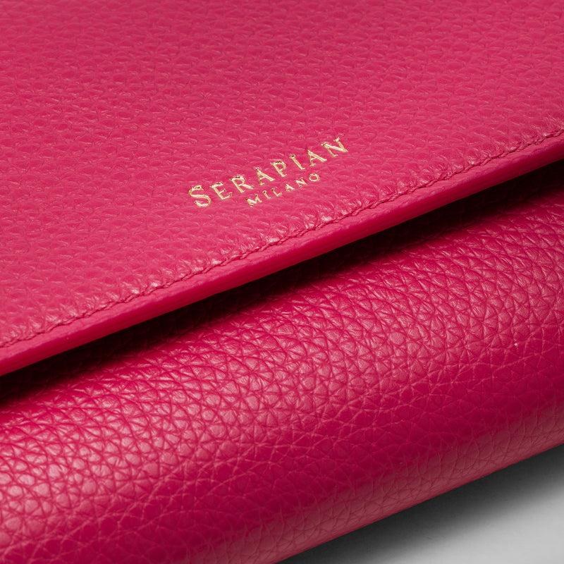 Serapian Continental wallet in rugiada leather petal Italy