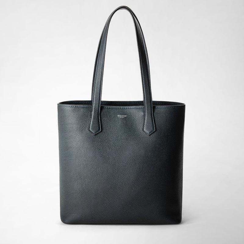Serapian Day tote bag in cachemire leather navy blue Affare Del Giorno