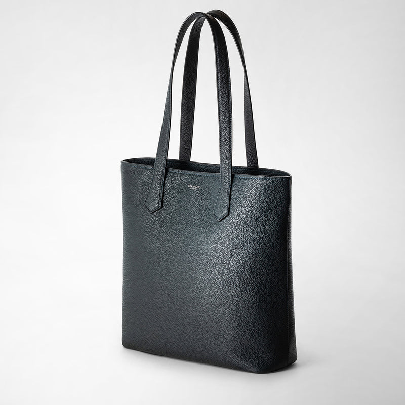 Serapian Day tote bag in cachemire leather navy blue Affare Del Giorno