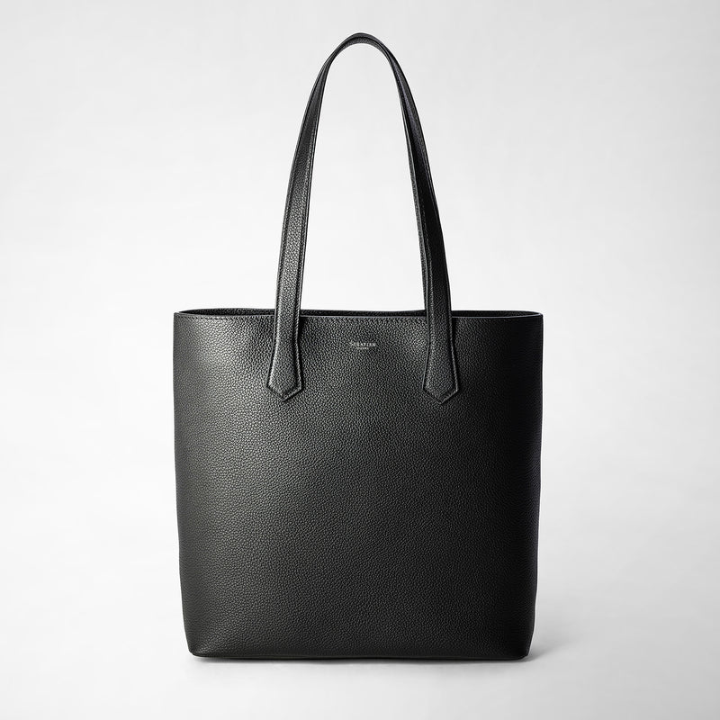 Serapian Day tote bag in cachemire leather black Prezzo Ridotto