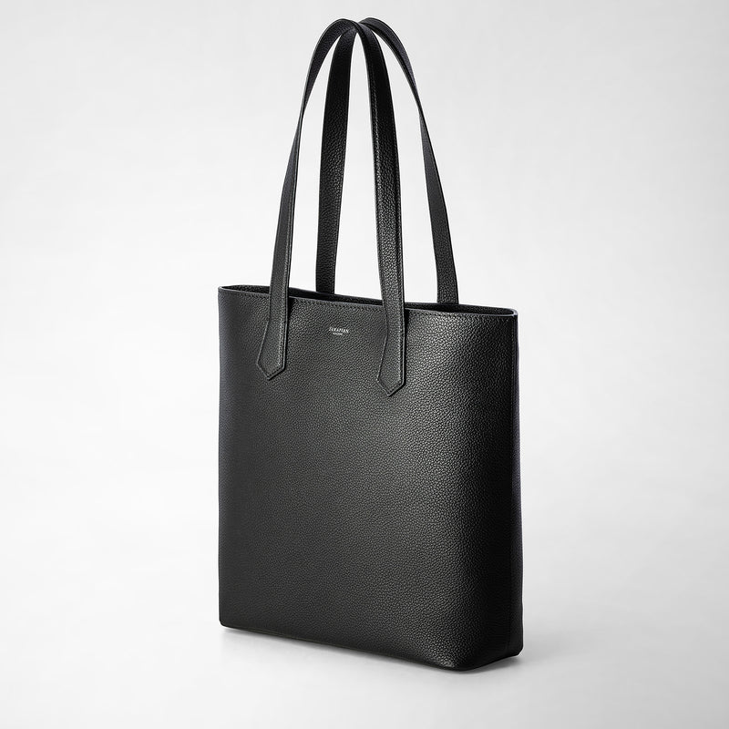 Serapian Day tote bag in cachemire leather black Prezzo Ridotto