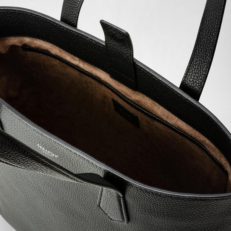 Serapian Day tote bag in cachemire leather black Prezzo Ridotto