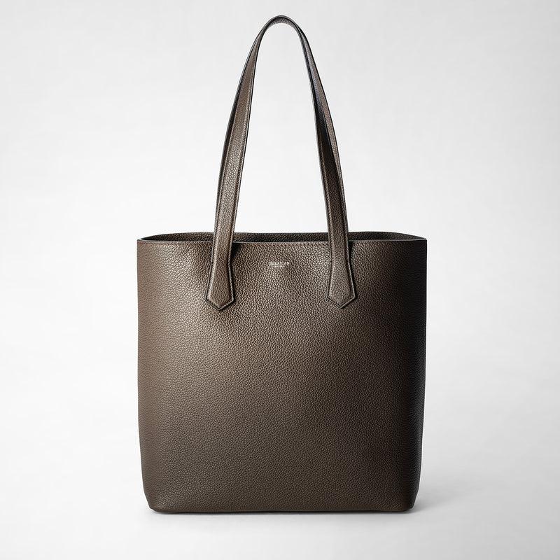 Serapian Day tote bag in cachemire leather espresso Sottocosto