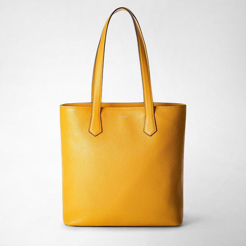 Serapian Day tote bag in cachemire leather ochre Novità
