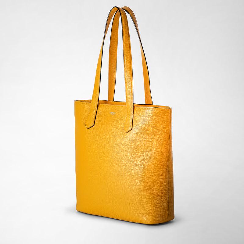 Serapian Day tote bag in cachemire leather ochre Novità