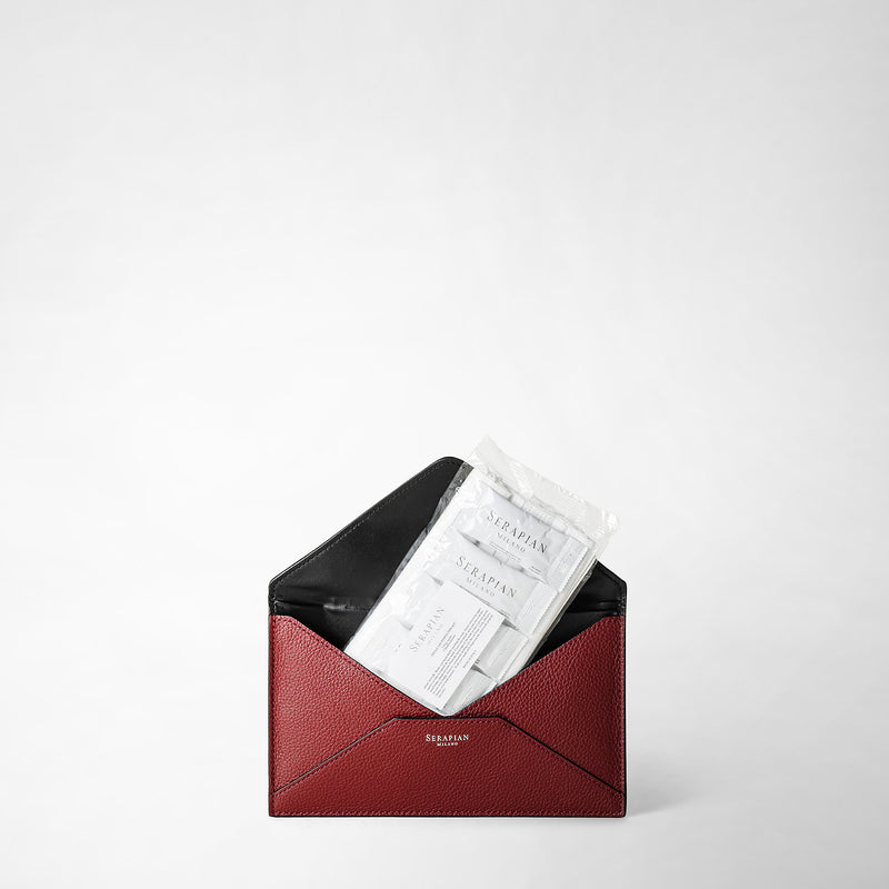 Serapian Pouch in pelle rugiada burgundy Online