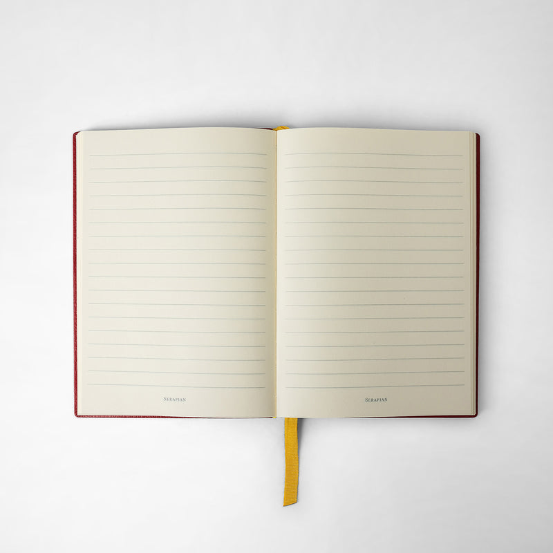 Serapian Notebook in cachemire leather amaranth Outlet