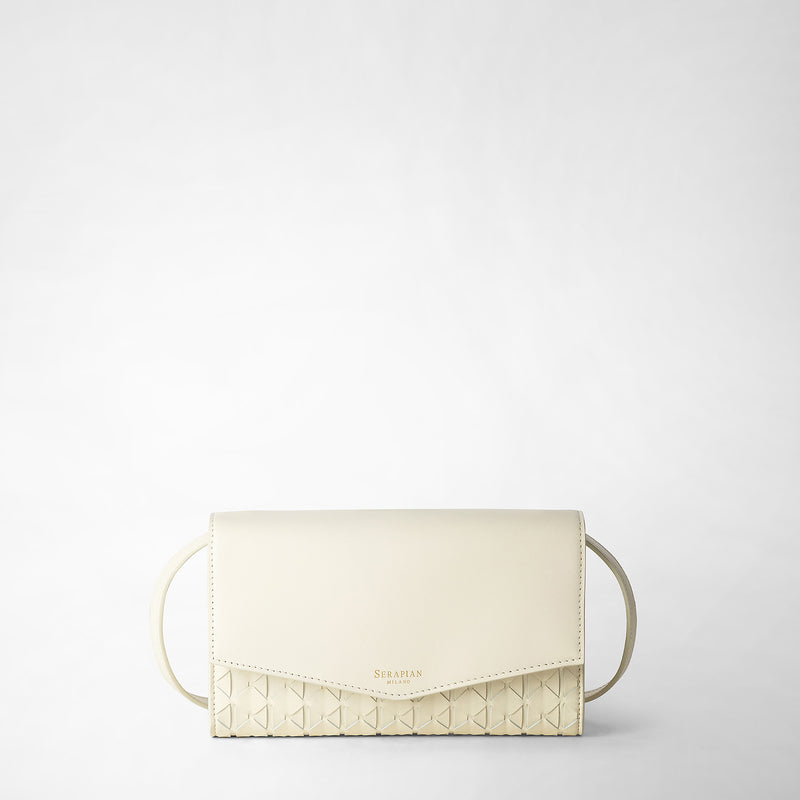 Serapian Clutch con tracolla in mosaico panna Hotsell