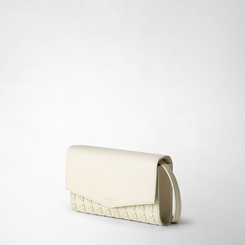 Serapian Clutch con tracolla in mosaico panna Hotsell