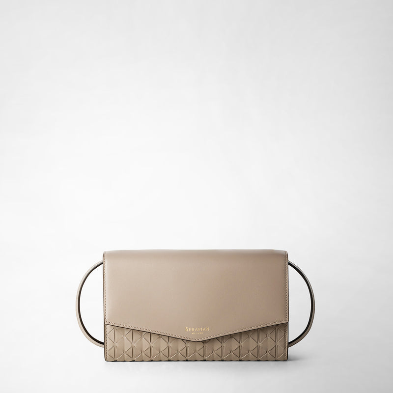 Serapian Clutch con tracolla in mosaico sahara Vendita Economica