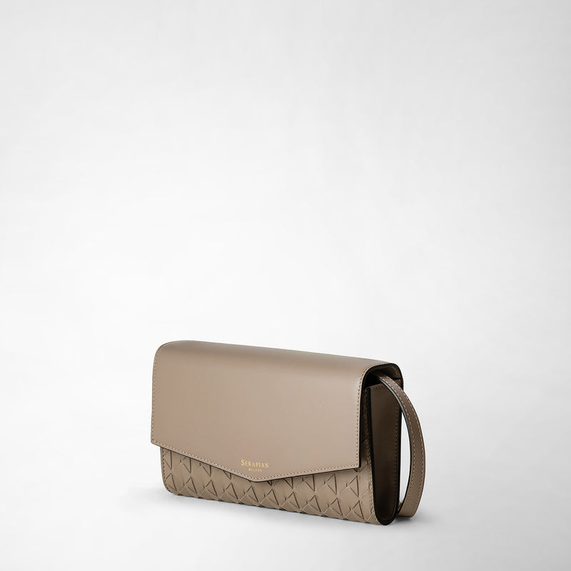 Serapian Clutch con tracolla in mosaico sahara Vendita Economica