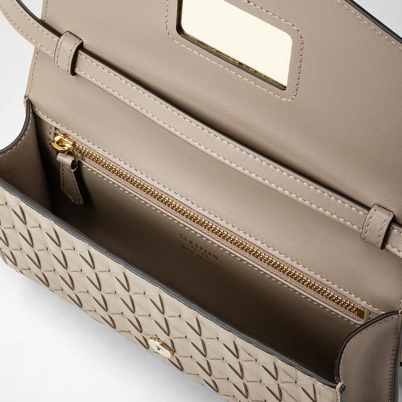 Serapian Clutch con tracolla in mosaico sahara Vendita Economica