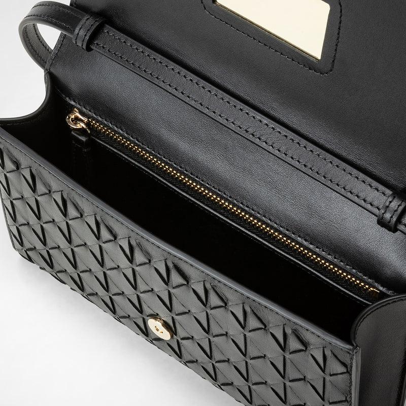 Serapian Clutch con tracolla in mosaico nero Saldi Di Fabbrica