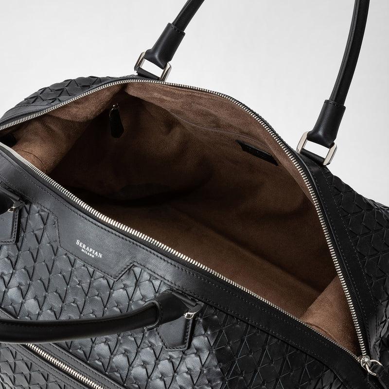 Serapian Travel bag in mosaico black Pezzi Unici
