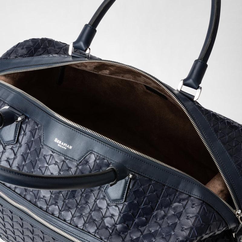 Serapian Travel bag in mosaico navy blue Soddisfazione Garantita