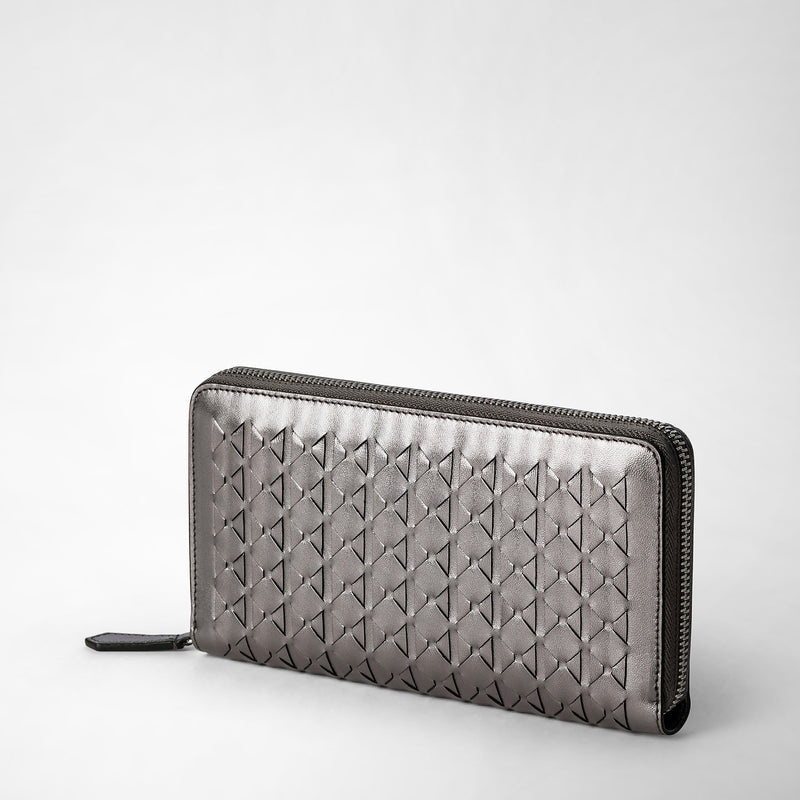 Serapian Zip-around wallet in mosaico ruthenium Shopping Online