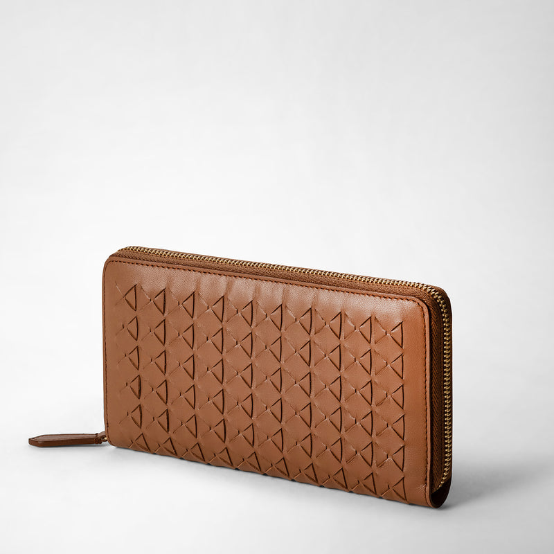 Serapian Zip-around wallet in mosaico tan Prezzo Ridotto