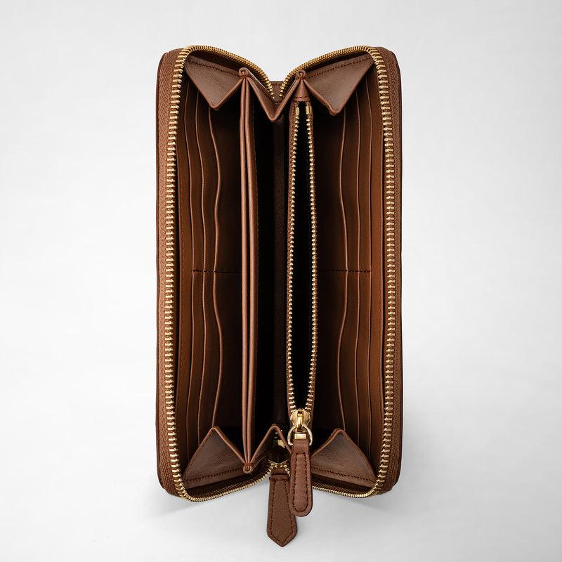 Serapian Zip-around wallet in mosaico tan Prezzo Ridotto