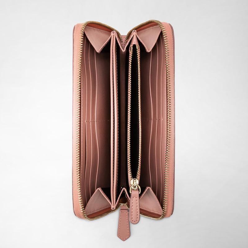 Serapian Portafoglio con zip in mosaico blush Convenienza
