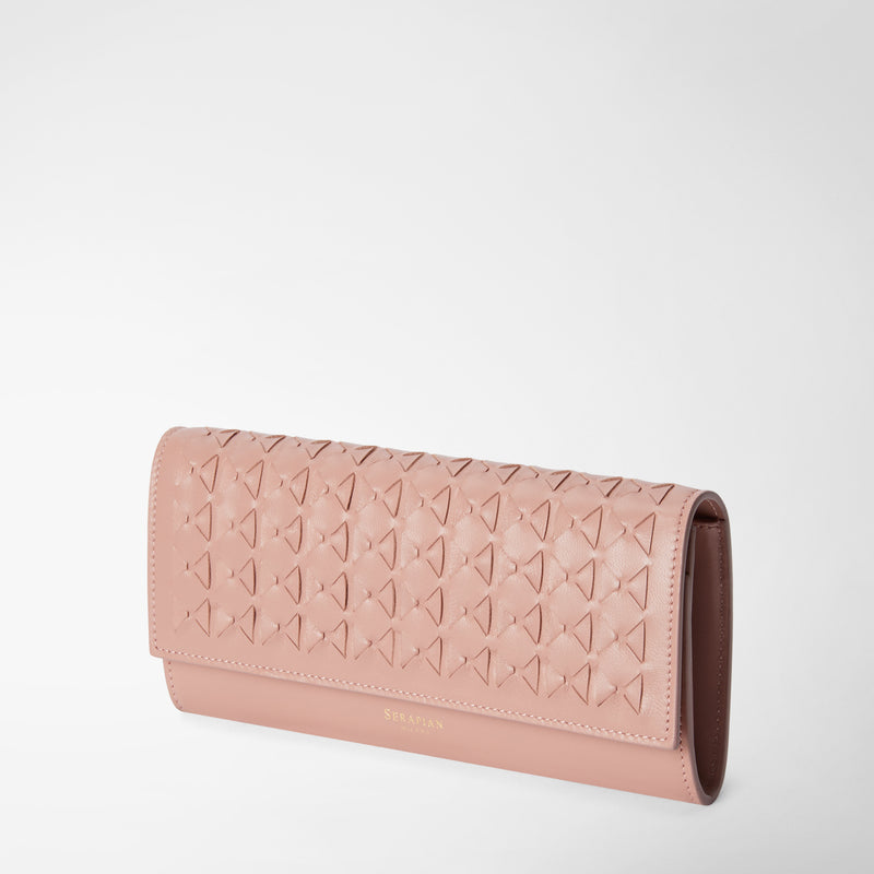 Serapian Portafoglio continental in mosaico blush Offerta