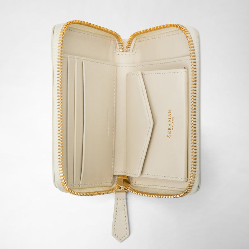 Serapian Portafoglio mini con zip in mosaico panna Moda