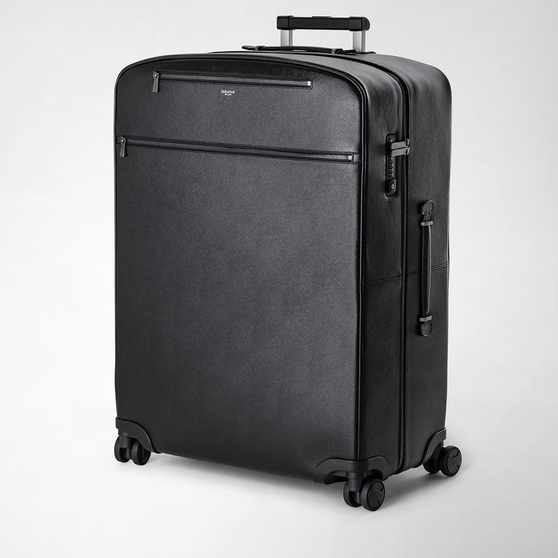Serapian Trolley grande in pelle evoluzione nero eclissi In Linea