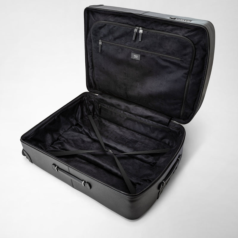 Serapian Trolley grande in pelle evoluzione nero eclissi In Linea