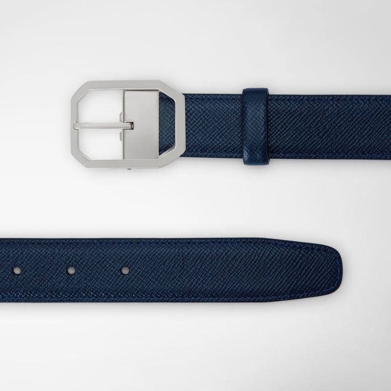 Serapian Cintura in pelle evoluzione blu navy Nuovo