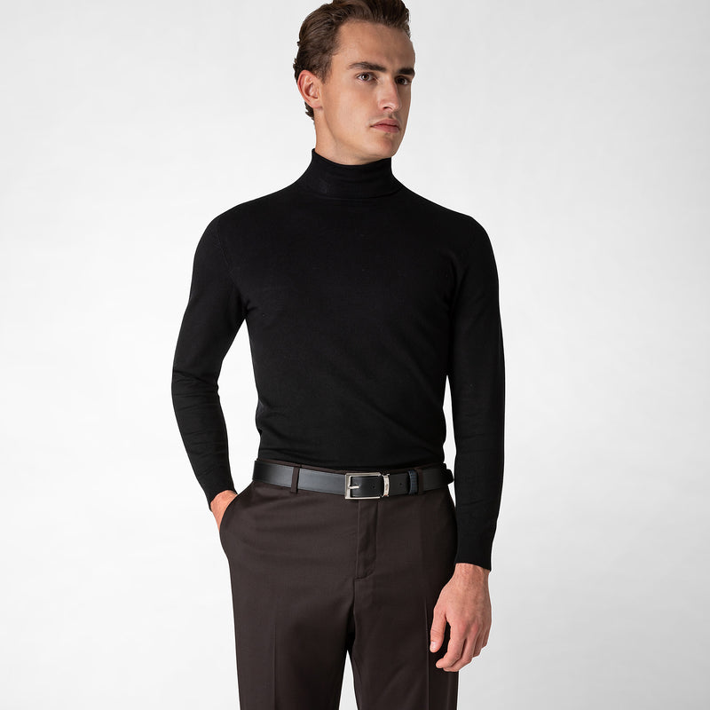Serapian Cintura in stepan blu oceano-nero Spedizione Gratuita
