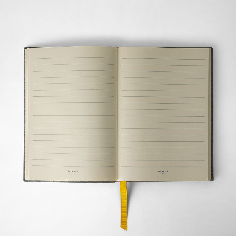 Serapian Notebook in evoluzione leather cement In Vendita