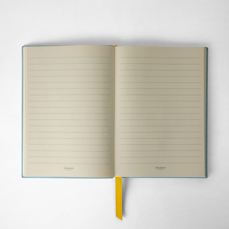 Serapian Notebook in evoluzione leather aquamarine Vendita Economica