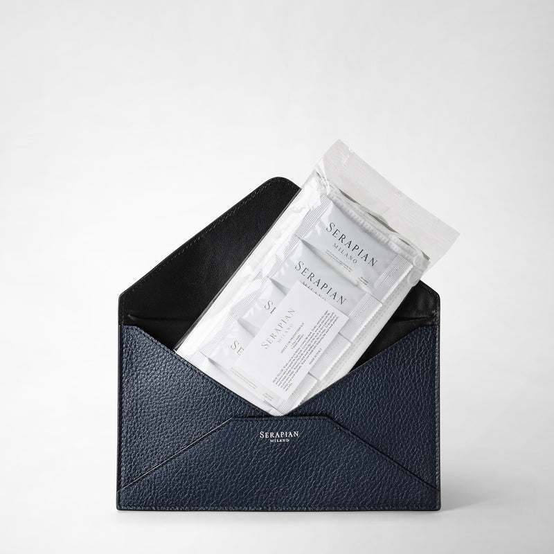 Serapian Pouch in cachemire leather navy blue I Più Venduti