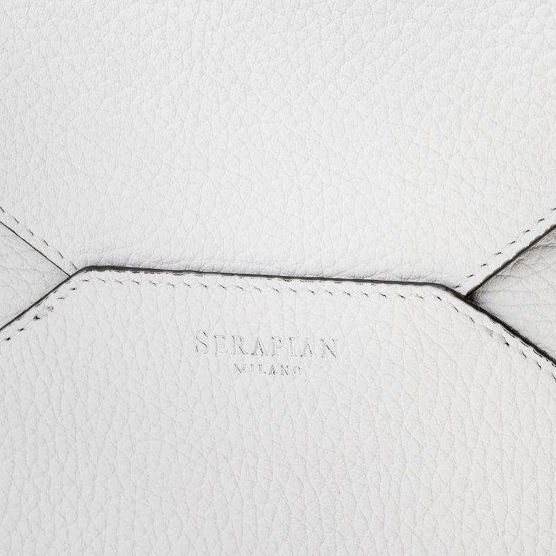 Serapian Pouch in cachemire leather white Vendite Flash