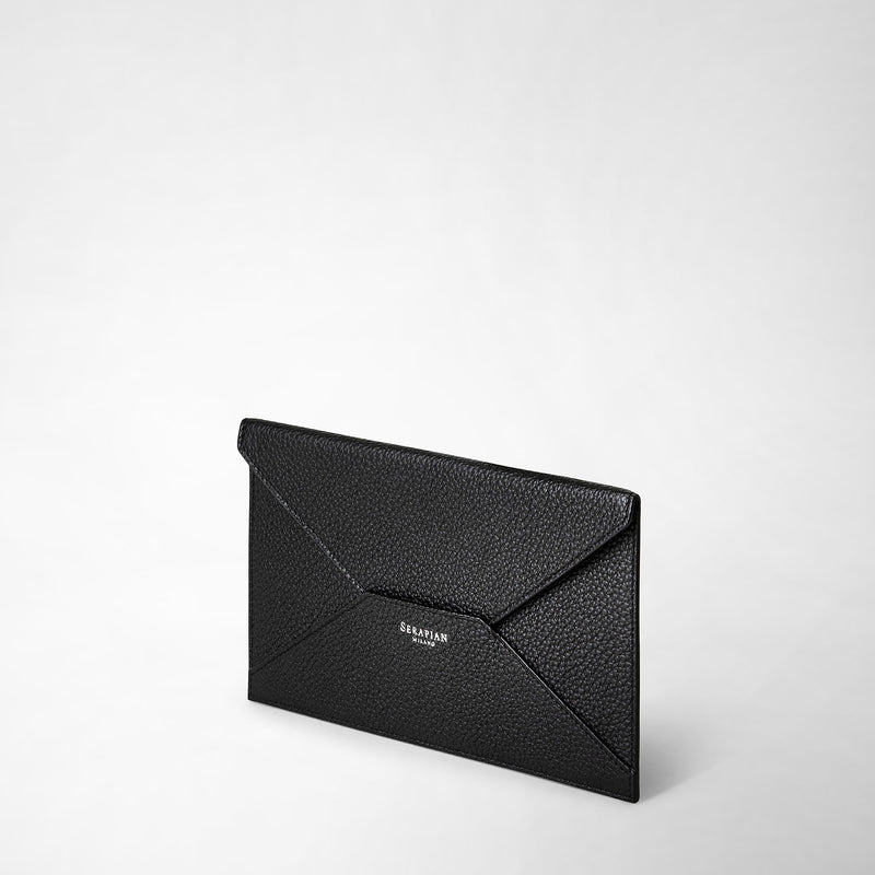 Serapian Pouch in cachemire leather black Negozio